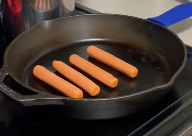 wieners in a pan